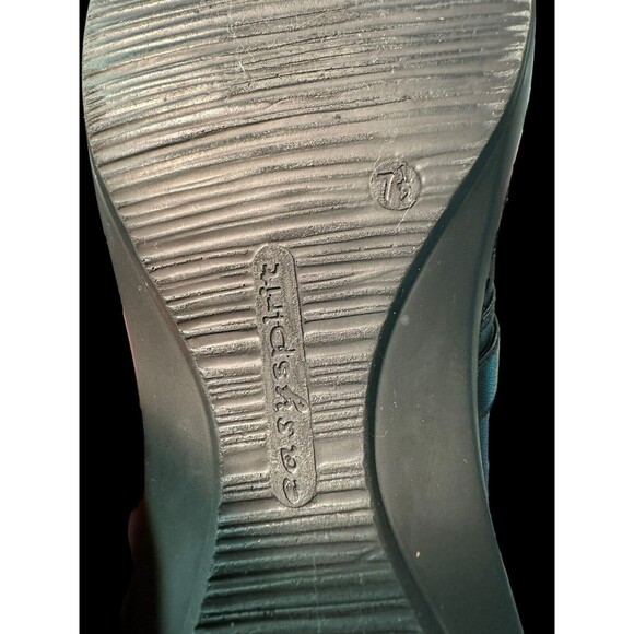 Easy Spirit Woman’s Comfort Esdonnica Black Smooth Leather Mules 7 1/2 M - Picture 7 of 13